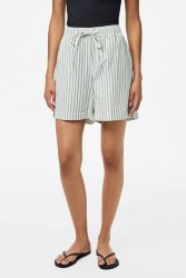 Pieces PCTAELYN Stoffshorts - Cloud Dancer + Green XS Damen