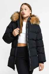 Zavetti Canada Fiorella Puffer Parka - Jet Black M Kids