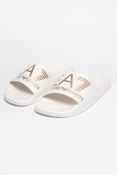 EA7 Emporio Armani Pantoletten - White + Gold EU38 Damen