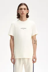 Fred Perry Embroidered T-Shirt - Offwhite S Herren