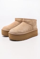 UGG Classic Ultra Mini gefütterte Plateau Stiefelette - Sand EU37 Damen