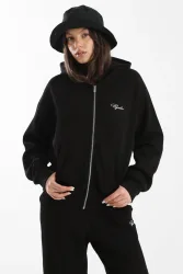 Pegador Strukturierte Trainingsjacke - Washed Black S Damen