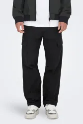 Only & Sons Ray Loose Fit Cargohose L32 - Black 29/32 Herren