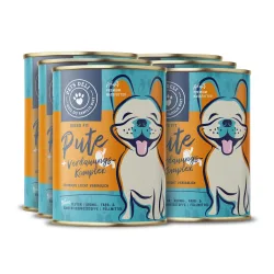 Nassfutter Breed Fit Pute mit Quinoa, Apfel und Hüttenkäse für Hunde - 6x400g