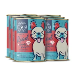 Nassfutter Breed Fit Rind mit Buchweizen, Karotte und Blaubeere für Hunde - 6x400g