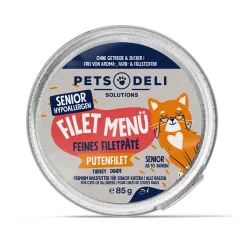 Nassfutter Senior Hypocare Filet Menü Putenfilet für Katzen - 12x85g