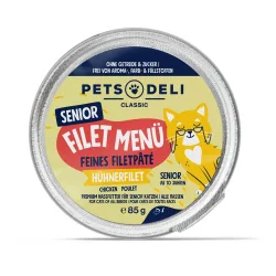 Nassfutter Senior Filet Menü Hühnerfilet für Katzen - 12x85g