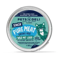Nassfutter Senior Pure Meat Wild mit Leber für Katzen - 12x85g