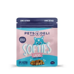 Premium Soft Snack Minis für Katzen Lachs 50g von Pets Deli