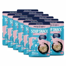 Snack Functional Suppe Beauty Lachs für Katzen - 12x40g