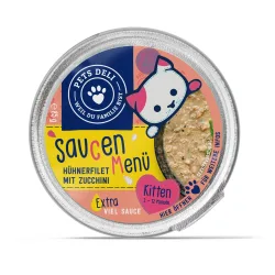 Einzeldose Nassfutter Junior Saucenmenü Huhn mit Zucchini für Katzen - 85g / Einzeldose