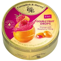 Orangen Drops mit Himbeer gefüllt