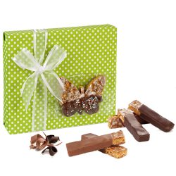 Basler Läckerli au chocolat noir-lait in Geschenkverpackung