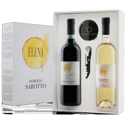 2022 Elena Barbera d' Alba DOC, Grappa Geschenkbox