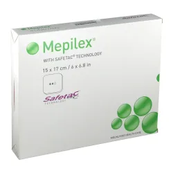 Mepilex Schaumverband mit Safetac 15 x 17cm (5 Stk)