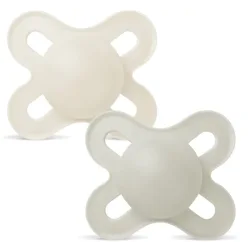 MAM Start Nuggi Silikon, 0-2 Monate, beige/grau (2 Stk)