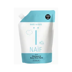 Naïf Baby & Kids 2 in 1 Shampoo & Body Wash, parfümfrei, Refill (500ml)