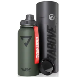 ABOVE. Edelstahl Thermosflasche, 950ml, olive (1 Stk)