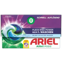 Ariel All-in-1 Pods Color für 19 Waschladungen (38 Stk)