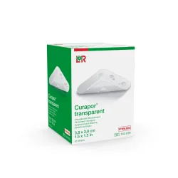 Curapor Wundverband 3.8x3.8cm transparent steril 50 Stk