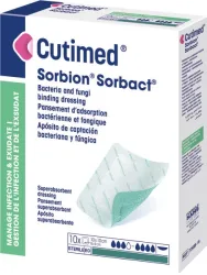 Cutimed Sorbion Sorbact 10x10cm steril 10 Stk