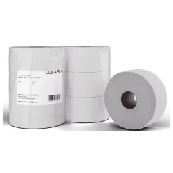 CLEAR+ by CWS Toilettenpapier Maxi Jumbo-Rollen, 2-lagig (6 Stk)