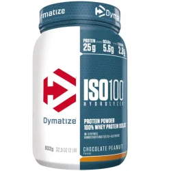 DYMATIZE - Power Pulver, Iso 100 Chocolate Peanut 2lb, 932G