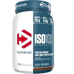 DYMATIZE - Power Pulver, Iso 100 Fudge Brownie 2lb, 932G