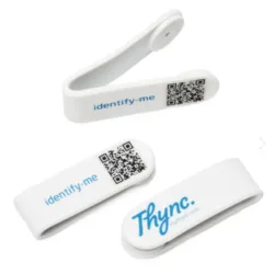 DynaTag SOS-Notfallclip mit QR-Code aus Silikon, weiss (1 Stk)