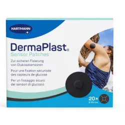 DermaPlast Sensor Patch schwarz, Durchmesser 21mm (20 Stk)