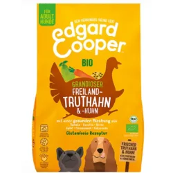 Edgard & Cooper Adult Frischer Bio-Truthahn & Freilandhuhn mit Bio-Karotte, Trockenfutter für Hunde (2.5kg)
