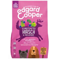 Edgard & Cooper Adult Frischer Hirsch & Freilaufente mit Apfel, Trockenfutter für Hunde (7kg)