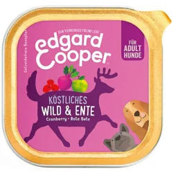 Edgard & Cooper Adult Wild & Ente mit Preiselbeere, Nassfutter für Hunde (11x150g)