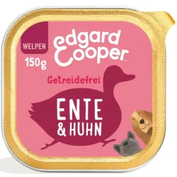 Edgard & Cooper Junior, Ente & Huhn mit Brokkoli, Nassfutter für Hunde (11x150g)