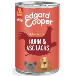 Edgard & Cooper Senior, Huhn & Lachs mit Brokkoli, Nassfutter für Hunde (6x400g)