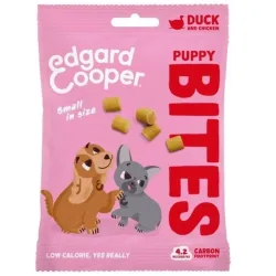 Edgard & Cooper Puppy, Bites Ente & Huhn small, Snacks für Hunde (50g)