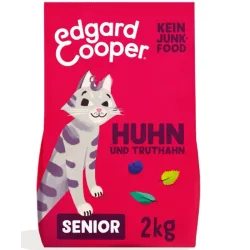 Edgard & Cooper Trockenfutter Seniorkatzen, Huhn & Truthahn mit Blaubeeren (2kg)