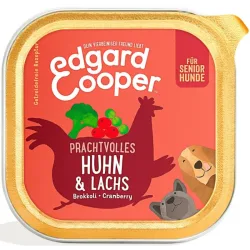 Edgard & Cooper Senior, Huhn & Lachs mit Brokkoli, Nassfutter für Hunde (11x150g)