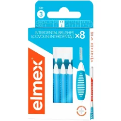 elmex Interdentalbürsten Blau Grösse 3, 0,6 mm, 8 Stück, Zahnzwischenraumbürste
