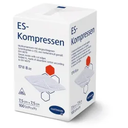 Hartmann ES-Kompresse 7.5x7.5cm 8-fach unsteril 100 Stk