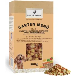 Paws & Patch Garten Menü 3 - Karotte, Kartoffel, Pastinake, Apfel, Brunnenkresse - Hundefutter (500g)
