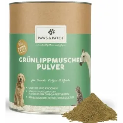 Paws & Patch Grünlippmuschel Pulver für Hunde, Katzen und Pferde (500g)