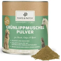 Paws & Patch Grünlippmuschel Pulver für Hunde, Katzen und Pferde (250g)