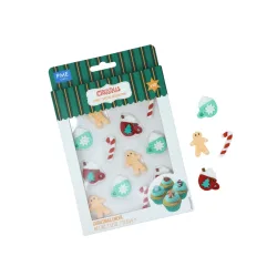 PME Cake Weihnachts Essbare Zucker Tortenaufsatz - Weihnachtsfreude (12-teilig)