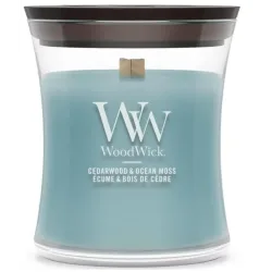 WoodWick Cedarwood & Ocean Moss Duftkerze (85g)