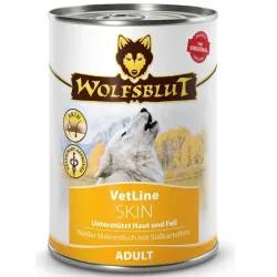 Wolfsblut VetLine Skin Hunde-Nassfutter, Meeresfisch mit Süsskartoffeln (6x395g)