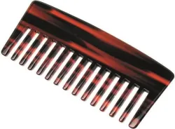 Herba.Str&auml;hnen-Taschenkamm, handges&auml;gt, Acetat, braun, 11 cm