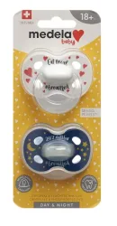 Medela Baby Schnuller Day & Night Unisex 18+ Monate (2 Stk)