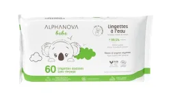 ALPHANOVA Bébé Pflegetücher Wasser ohne Parfum (60 Stk)