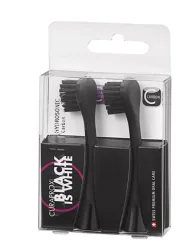 CURAPROX - Black is white Bürstenkopf Carbon für Hydrosonic Duo, 2 Stück